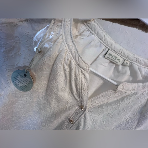 SPARTINA 449 DAUFUSKI ISLAND  NWT White Dress size medium - Picture 3 of 4